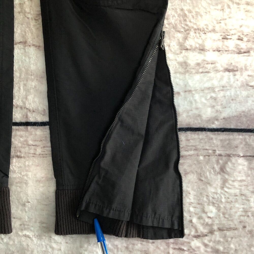 Vintage Polo Jeans Company Pants 2 Womens Black Flight Aviator Cargo Snow Winter - Picture 6 of 15
